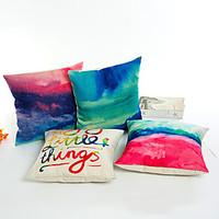 1 Pcs 45cm45cm Nordic Gradient Color Scribble Letters Series Pillow Case