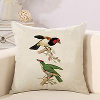 1 Pcs High Quality Simple Birds Printing Pillow Cover Personality Square Sofa Cushion Cover Pillowcase