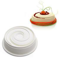 1 Piece Round Spiral Shaped Big Roses Silicone Mousse Pan Cake Mold Non Stick Baking Decoration Tools m-36
