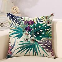 1 Pcs Vintage Bohemia Tropical Flowers Printing Pillow Cover 4545Cm Classic Pillow Case Sofa Cushion Cover