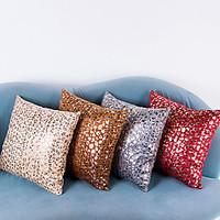 1 pcs 4545cm short haired leopard print pillow case