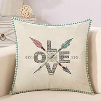 1 Pcs Creative LOVE Letter Arrows Pillow Cover Cotton/Linen 4545Cm Pillow Case