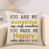1 pcs you make me happy quotes sayings printing pillow cover fashion c ...