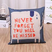 1 Pcs Never Foregt You Will Be Missed Printing Pillow Cover 4545Cm Pillow Case Cotton/Linen Cushion Cover