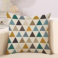 1 pcs colorful triangular lattice printing pillow cover classic cotton ...
