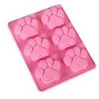 1 Piece Dog Footprints Cake Mold 3D Cartoon For Candy For Ice For Chocolate Silicone Birthday Holiday Day 18.5x14x1.5cm(7.28x5.5x0.59INCH)