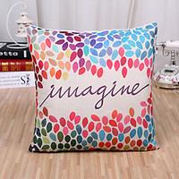 1 Pcs Fashion Colorful Leaf Pattern Cushion Cover Creative Square Pillow Cover
