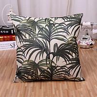 1 Pcs Tropical Plant Printing Pillow Cover Cotton/Linen Square Pillow Case