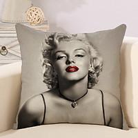 1 Pcs 3D Marilyn Monroe Printing Pillow Cover Classic Square Pillow Case Cotton/Linen Cushion Cover