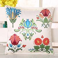 1 pcs bohemia style emulation silk pillow cover colorful flowers pillo ...