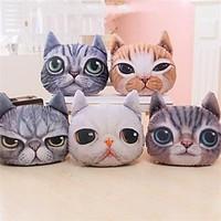 1 PC Modern Style Pillow with Insert 14 by 13 inch 3D Cat