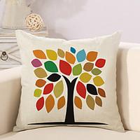 1 Pcs Simple Colorful Tree Of Life Pattern Cushion Cover Creative Pillow Cover Home Decor Pillowcase