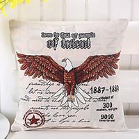 1 Pcs Cartoon Vintage 1887 Eagle Pillow Cover Cotton/Linen Pillow Case