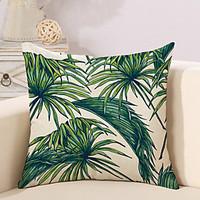 1 Pcs Linen Tropical Plant Printing Pillow Cover 4545Cm Classic Pillow Case