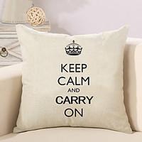 1 pcs keep calm and carry on quotes sayings printing pillow cover crea ...