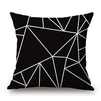 1 Pcs Black Color Irregular Geometry Pillow Case 4545Cm Sofa Cushion Cover Creative Pillow Cover
