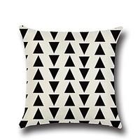 1 Pcs Black Triangle Stripe Printing Pillow Case Creative Design Pillow Cover Home Decor