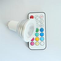 1 pcs SchöneColors GU10 4W High Power LED 300LM Dimmable / Remote-Controlled / Decorative RGB LED Spotlight AC 100-240 V