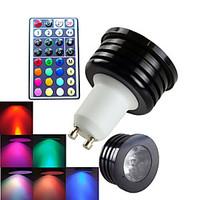 1 pcs schnecolors gu10 4w high power led 300lm rgb dimmable remote con ...
