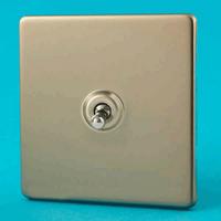 1-Gang 10A Toggle Switch - Satin Chrome