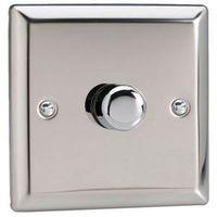 1 gang 2 way mirror chrome led dimmer