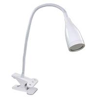 1 x 1w LED clip on desk lamp white- S6821