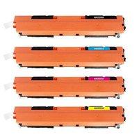 1 Full Set of HP 130A (CF350A) Black and 1 x Colour Set 130A (Remanufactured) Toner Cartridges