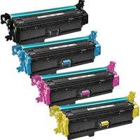 1 Full Set of HP 508X (CF360X) Black and 1 x Colour Set C/M/Y (Remanufactured) Toner Cartridges