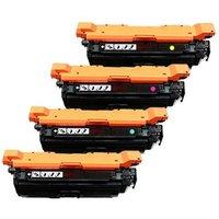 1 Full Set of HP 652A (CF320A) Black and 1 x Colour Set 654A C/M/Y (Remanufactured) Toner Cartridges