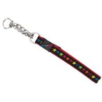 1 x 18 24 black star print training dog collar