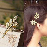 1 Pcs Of High-Grade Alloy Hair Accessories Five Leaves A Word Included Side Clamp Hoop