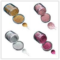 1 bottle nail diy beautiful color colorful laser glitter powder nail b ...