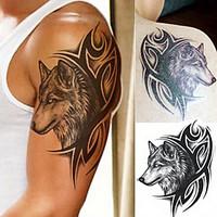 1 pcs Water Transfer Fake Tattoo Waterproof Temporary Tattoo Sticker Men Women Wolf Tattoo Flash Tattoo
