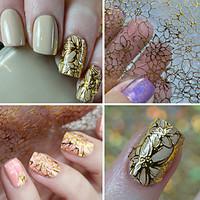 1 Sheet Embossed 3D Nail Stickers Blooming Flower 3D Nail Art Stickers Decals