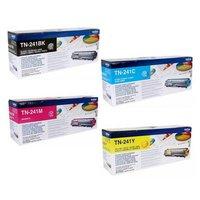 1 Full Set of Brother TN241BK and 1 x Colour Set TN241C/M/Y (Original) Toner Cartridges