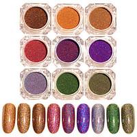 1 set 9 colors born pretty starry holographic laser powder manicure na ...