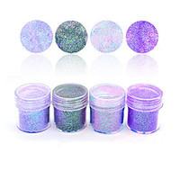 1 Box 10ml Purple Pink Colorful Mixed Nail Glitter Holographic Glitters Powder Sheets Tips Nail Art Decoration
