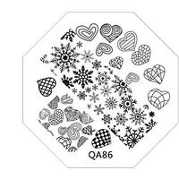 1 nail stamping image template plates stamper scraper