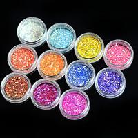 1 Set Nail Art Colorful Match Color Highlight Glitter Shining Powder Nail Makeup Beauty 01-11