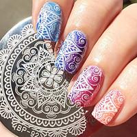 1 Pc Round 5.5cm Nail Art Stamp Template Nail Stamping Plate