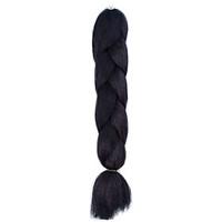 1 Pack Black Crochet 24inch Fiber 100g Jumbo Braids Hair Extensions Kanekalon Hair Braids