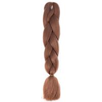 1 Pack Light Brown Crochet 24inch Fiber 100g Jumbo Braids Hair Extensions Kanekalon Hair Braids