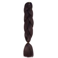 1 Pack Black Brown Crochet 24inch Fiber 100g Jumbo Braids Hair Extensions Kanekalon Hair Braids