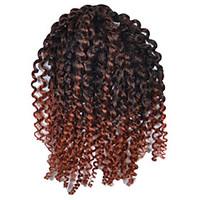 1 Pack 8inch Black Auburn Mix Curly Afro Kinky Mali Bob Braids Hair Extensions Kanekalon Hair Braids 30g (5-6packs/head)