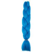 1 Pack Acid Blue Jumbo Braids Hair Extensions Kanekalon Hair Braids Crochet 24inch Fiber 100g