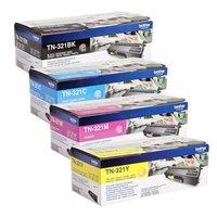 1 full set of brother tn321bk and 1 x colour set tn321cmy original ton ...