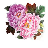 1 Pcs Waterproof Big Peony Pink Backing Pattern Tattoo Stickers