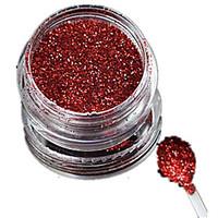 1 Bottle Nail Art Laser Beautiful Red Glitter Shining Powder Manicure Makeup Decoration Nail Beauty L08