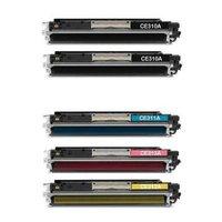 1 Full Set of HP 126A (CE310A/CE313A) + 1 EXTRA Black (Remanufactured) Toner Cartridges