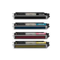 1 full set of hp 126a ce310a black and 1 x colour set 126a remanufactu ...